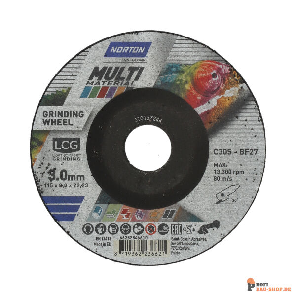 nortonschleifmittel/NORTON_schleifmittel_66252846610 Grinding wheel Angle Grinder Norton MULTI PURPOSE-MULTIPURPOSE-115x3x22.23_196728